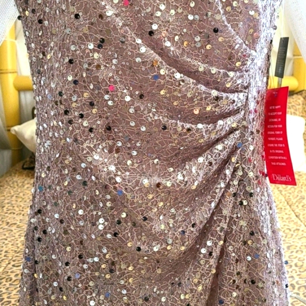 Tahari ASL Sequin Lace Dress - Picture 3 of 15